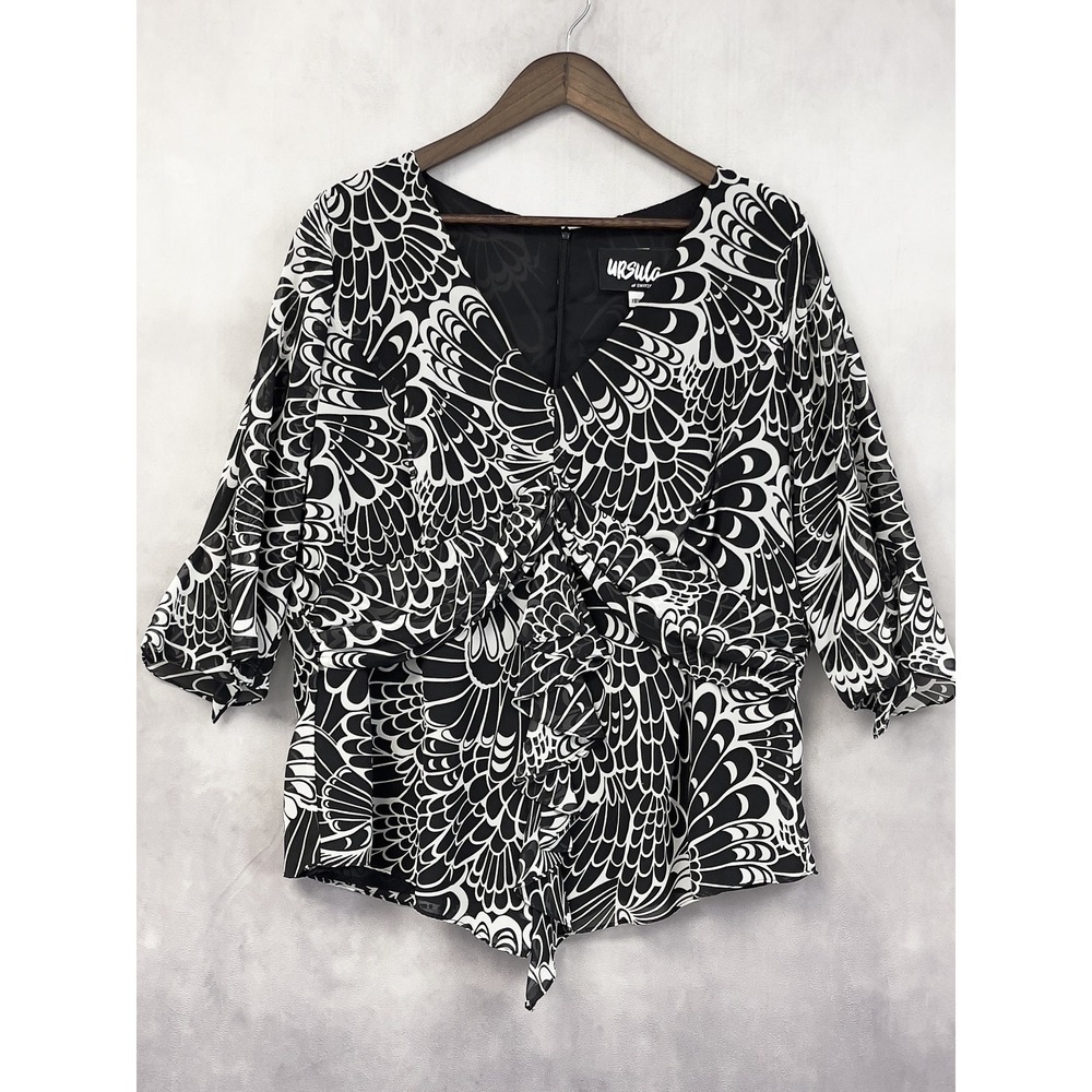 Vintage Ursula of Switzerland Top Womens‎ 18W Flowy Abstract Whimsigoth Feminine